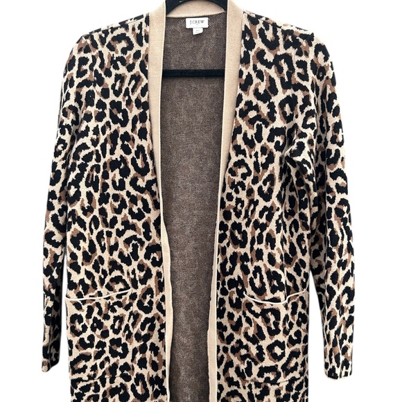 J. Crew Leopard Print Cardigan 100% Cotton - Picture 1 of 7